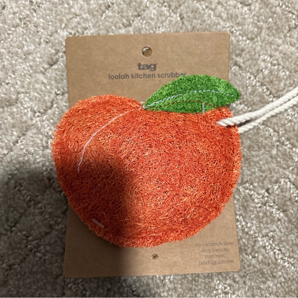 Tag Peach Kitchen Loofah Scrubber